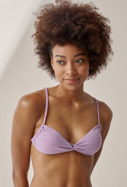 Top bikini balconette Bora - Lavender-Black Limba