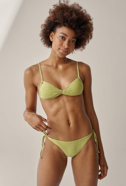 Top bikini balconette Bora - Lime-Black Limba