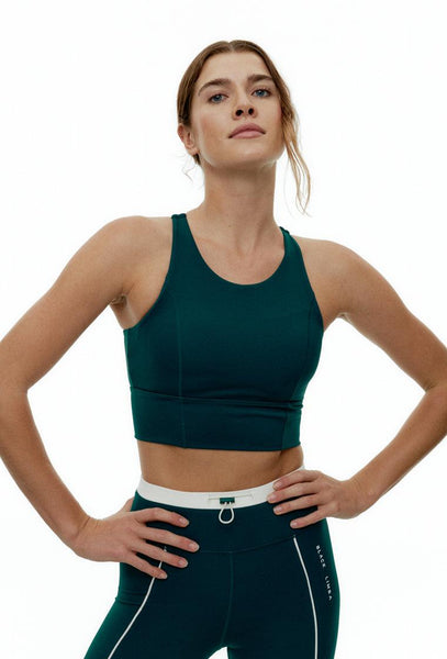 Top deportivo sujeción alta Diardi - Teal-Black Limba