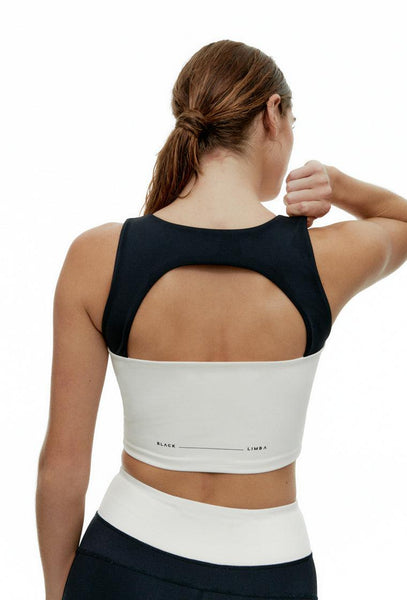 Top deportivo sujeción alta Flexfit - Black & Cream-Black Limba