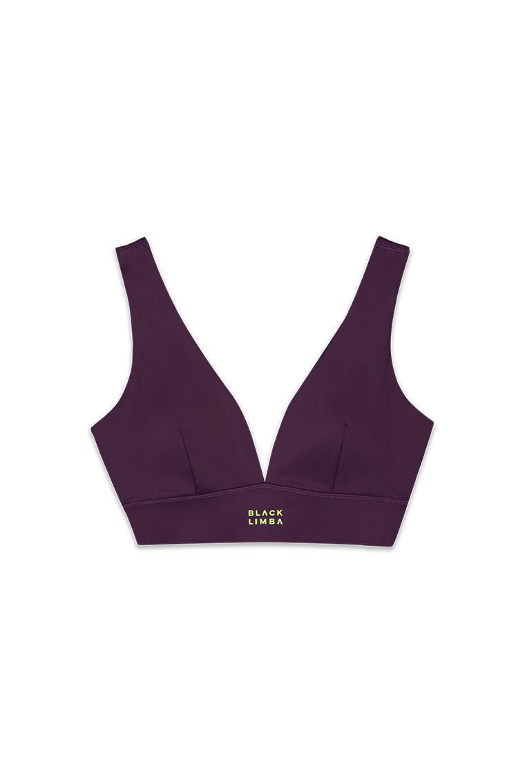 Top deportivo sujeción baja Curve Line - Midnight Plum-Black Limba