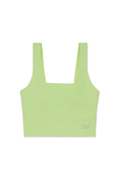 Top deportivo sujeción media Bhakti - Lime-Black Limba